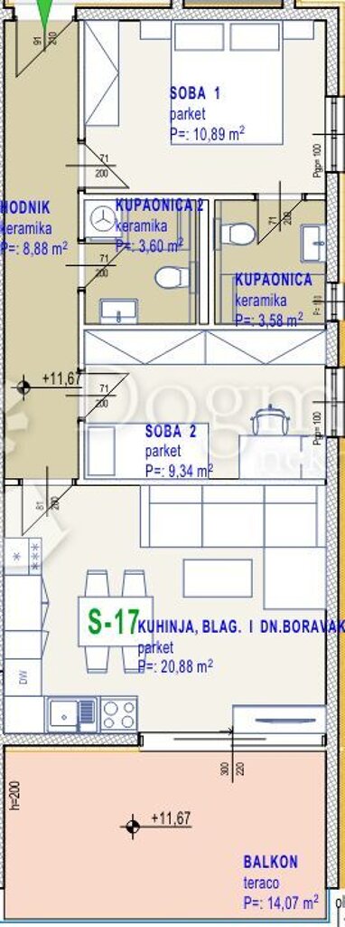 Wohnung zum Kauf 3 Zimmer 71 m² 4. Geschoss Seget 21220