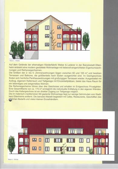 Wohnung zum Kauf provisionsfrei 235.000 € 2 Zimmer 62,3 m² Geschoss 2/3 J.-B.-von-Weiß-Straße 19 a Ettenheim Ettenheim 77955