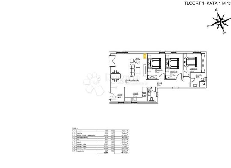 Wohnung zum Kauf 359.000 € 4 Zimmer 94 m² 1. Geschoss Luka