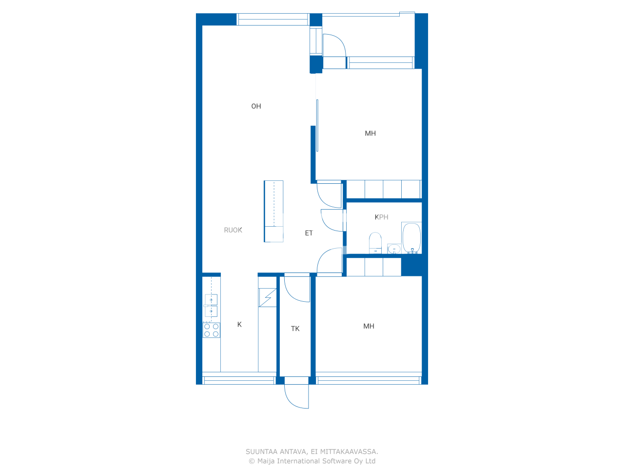 Reihenmittelhaus zum Kauf 89.000 € 3 Zimmer 73 m²<br/>Wohnfläche 27.624 m²<br/>Grundstück Evakkotie 75 Rovaniemi 96100