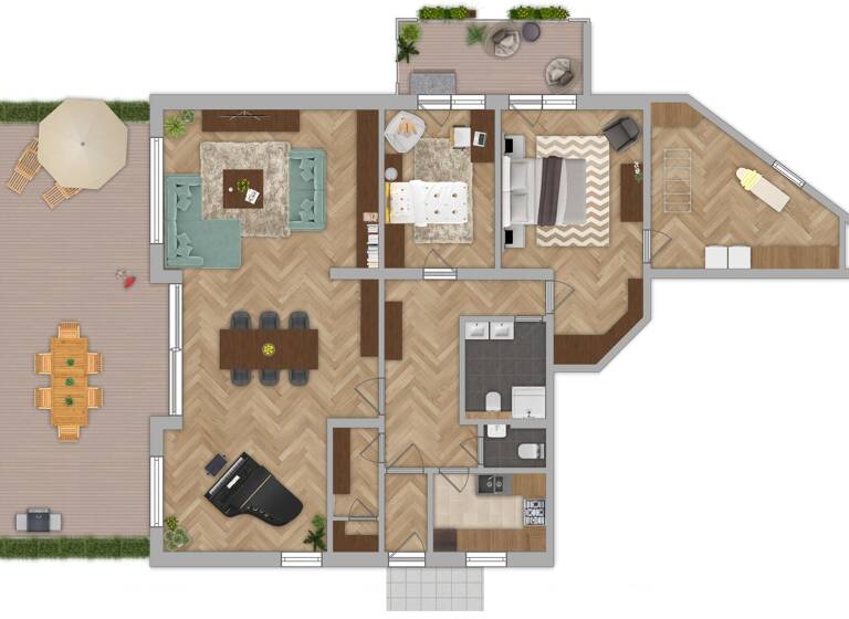 Wohnung zur Miete 1.200 € 3 Zimmer 150 m²<br/>Wohnfläche Ihlpohl Ritterhude 27721