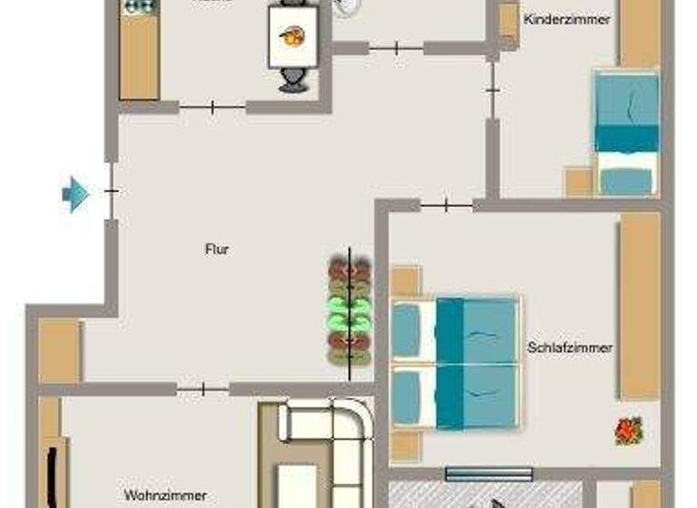Wohnung zur Miete 511 € 3,5 Zimmer 64,7 m² 3. Geschoss Ortelsburger Straße 14 Buer Gelsenkirchen 45897