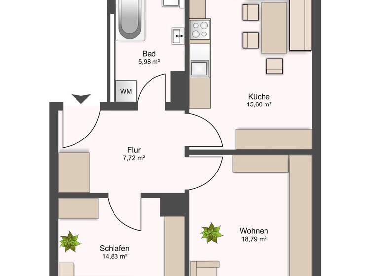 Wohnung zum Kauf 92.000 € 2 Zimmer 65,3 m² 3. Geschoss Zwickau 08058