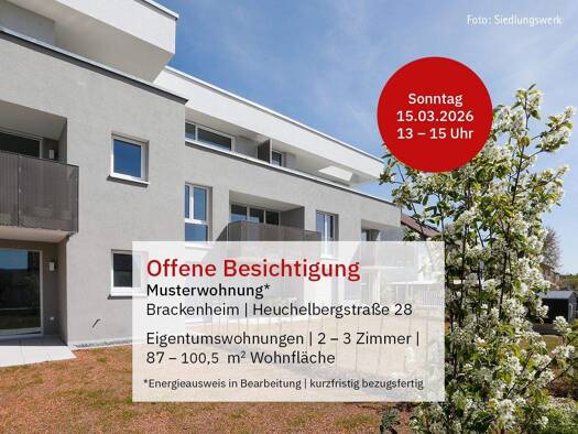 Wohnung zum Kauf - Neubau provisionsfrei 445.000 € 3 Zimmer 85,2 m² EG Heuchelbergstraße 0 Brackenheim 74336