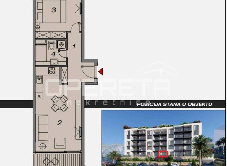 Wohnung zum Kauf 268.736 € 2 Zimmer 51 m² Makarska