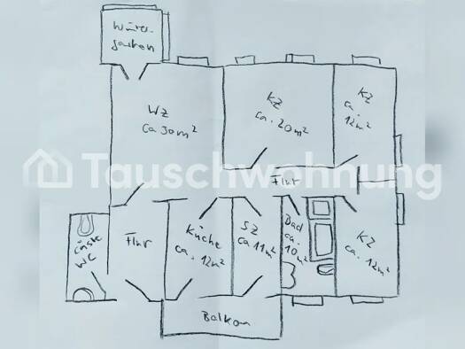 Wohnung zur Miete Tauschwohnung 1.000 € 5 Zimmer 140 m² 1. Geschoss Zentrum-Ost Leipzig 04103