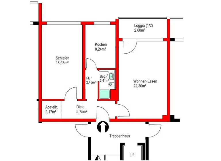 Wohnung zum Kauf 269.000 € 2 Zimmer 62,7 m² Geschoss 1/5 frei ab sofort Ostendstraße 212 Mögeldorf Nürnberg 90482