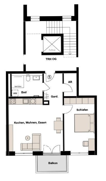 Wohnung zum Kauf provisionsfrei 369.000 € 2 Zimmer 59 m²<br/>Wohnfläche 1.<br/>Geschoss Ronhof 151 Fürth 90765