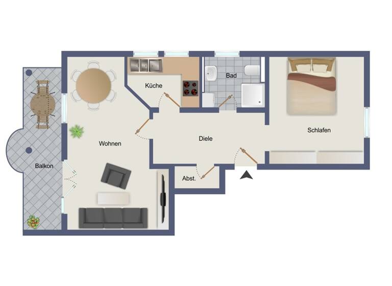 Wohnung zum Kauf 213.000 € 2 Zimmer 64 m² 2. Geschoss Burghausen 84489