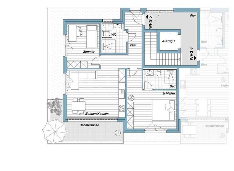 Penthouse zum Kauf - Erstbezug provisionsfrei 457.650 € 2 Zimmer 81 m² 2. Geschoss Kaldauen Siegburg 53721