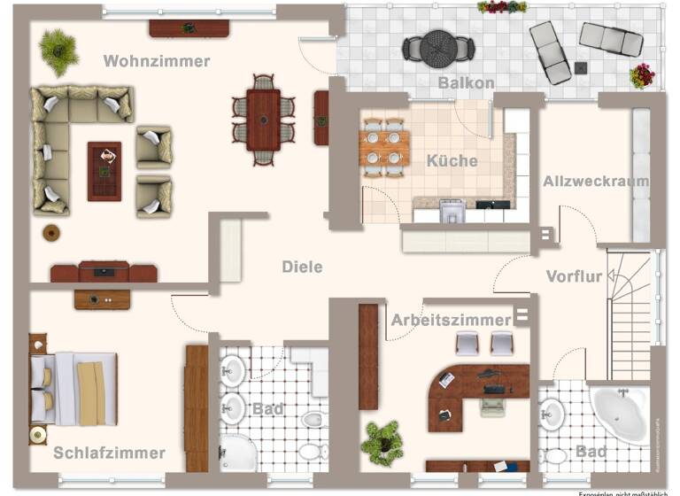 Wohnung zur Miete 980 € 3 Zimmer 111 m² 1. Geschoss frei ab sofort Wiesdorf Leverkusen 51373