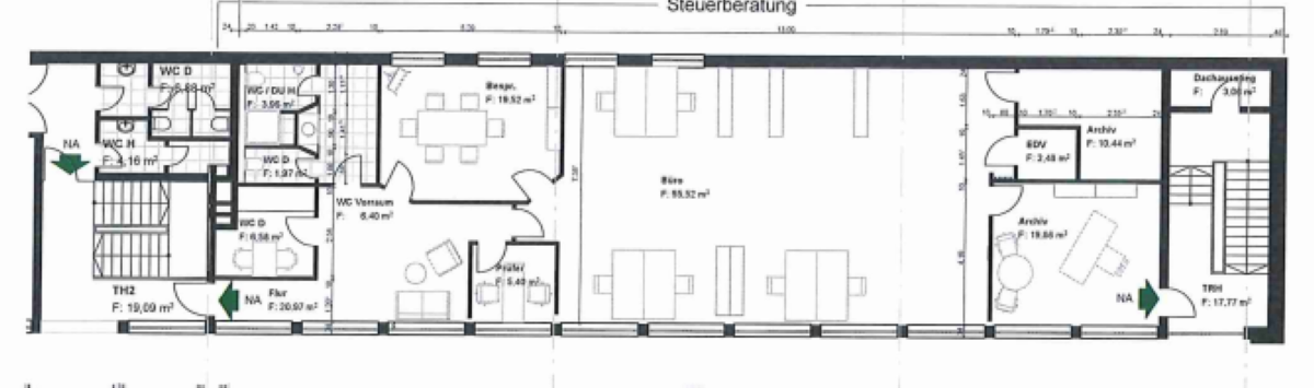 Bürofläche zur Miete provisionsfrei 7,50 € 200 m²<br/>Bürofläche ab 200 m²<br/>Teilbarkeit Aplerbeck Bahnhof Süd Dortmund 44287