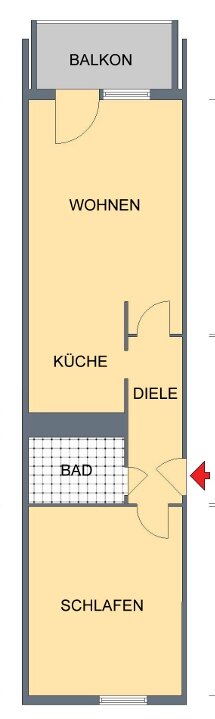 Wohnung zur Miete 257 € 2 Zimmer 41,4 m²<br/>Wohnfläche EG<br/>Geschoss 20.12.2024<br/>Verfügbarkeit Ernst-Abbe-Straße 4 Melchendorf Erfurt 99097