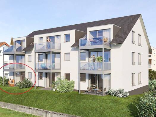 Wohnung zum Kauf - Erstbezug provisionsfrei 492.000 € 3 Zimmer 80,7 m² EG Bei der Bachbruck 1 Böhringen Radolfzell am Bodensee 78315