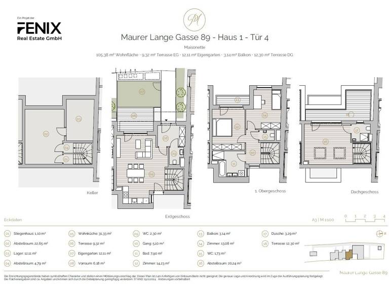 Reihenmittelhaus zum Kauf - Erstbezug 995.000 € 4 Zimmer 105,1 m² Wien 1230