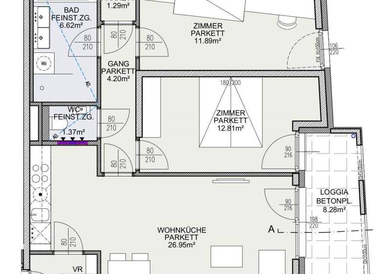 Terrassenwohnung zum Kauf - Erstbezug 485.800 € 3 Zimmer 68,2 m² 3. Geschoss Arndtstraße 50 Wien 1120