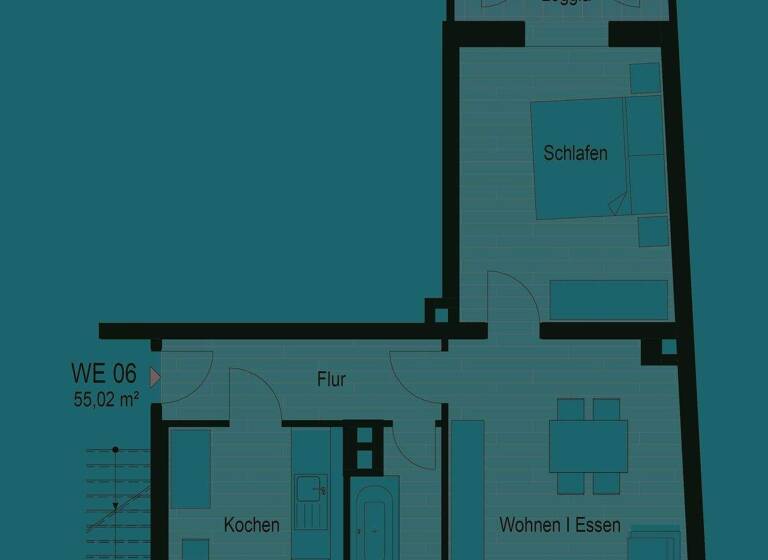 Wohnung zur Miete 310 € 2 Zimmer 55 m² 1. Geschoss frei ab sofort Hilbersdorf Chemnitz 09131