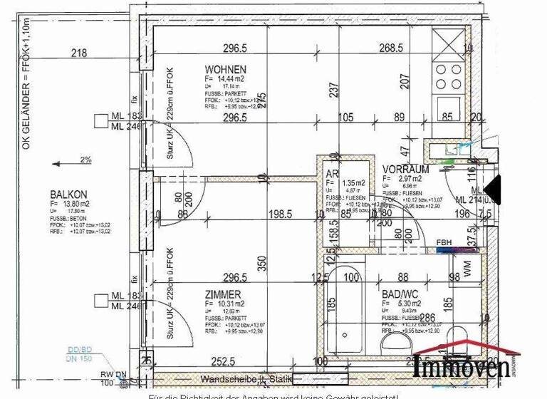 Wohnung zur Miete 404 € 2 Zimmer 3. Geschoss frei ab 01.06.2026 Brauquartier Puntigam Graz 8055