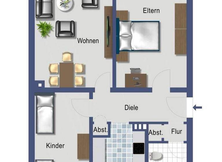 Wohnung zum Kauf provisionsfrei 239.000 € 3 Zimmer 69,7 m² 2. Geschoss Lessenich Bonn 53123
