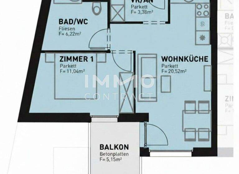 Wohnung zum Kauf - Erstbezug 338.500 € 2 Zimmer 41,5 m² 3. Geschoss Wien 1210