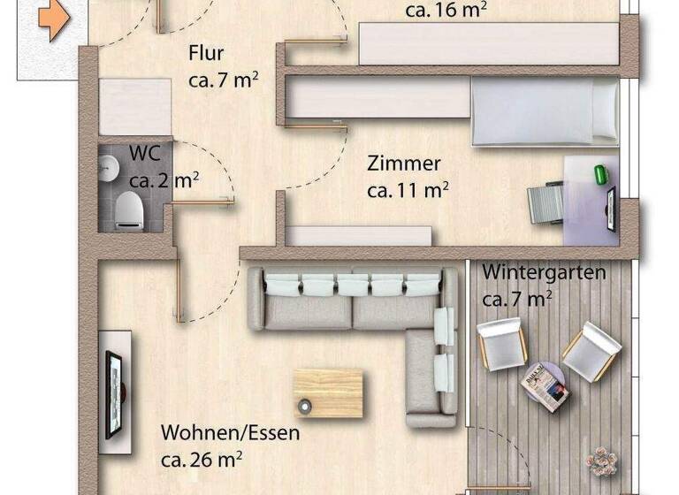 Wohnung zum Kauf 3 Zimmer 74 m² 2. Geschoss Lustenau 6890