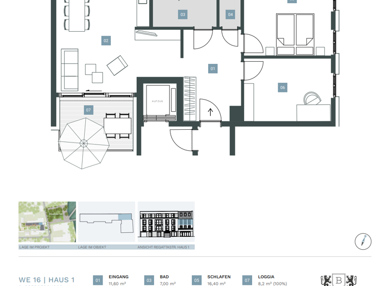 Wohnung zum Kauf 599.900 € 3 Zimmer 82,2 m²<br/>Wohnfläche 2.<br/>Geschoss Regattastraße 160-162 Grünau Berlin 12527