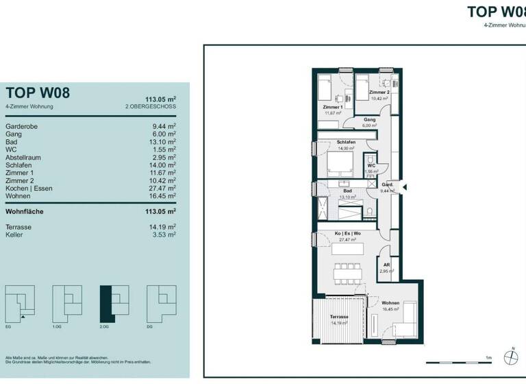 Wohnung zum Kauf - Erstbezug 842.100 € 4 Zimmer 113,1 m² 2. Geschoss Am Ruggbach Lochau 6911