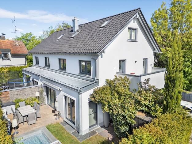 Doppelhaushälfte zum Kauf 1.415.000 € 5,5 Zimmer 152 m² 219 m² Grundstück Ismaning Ismaning 85737