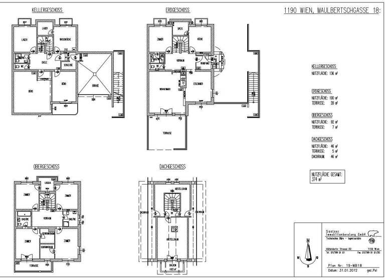 Wohnung zur Miete 5.450 € 6 Zimmer 374,1 m² EG frei ab sofort Wien 1190