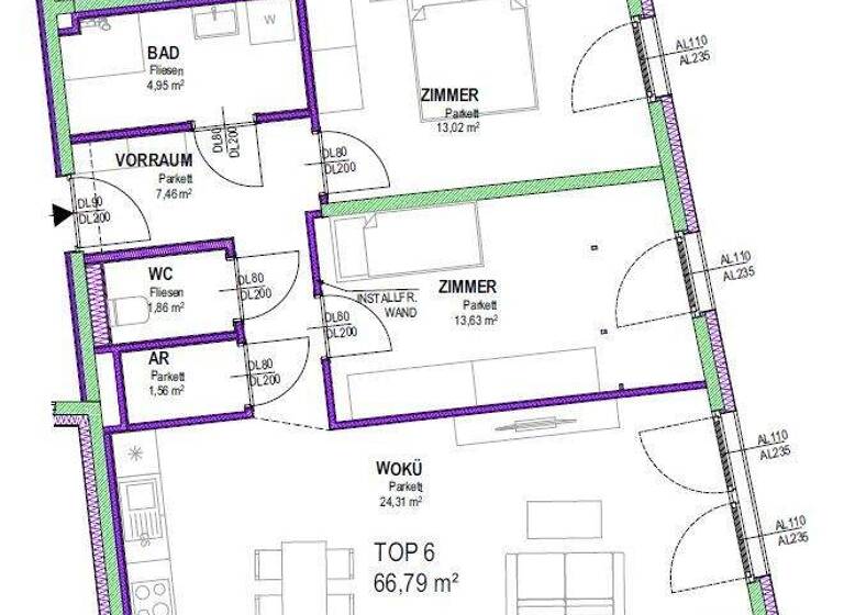 Wohnung zum Kauf 353.103 € 3 Zimmer 66,8 m² Groß-Enzersdorf 2301