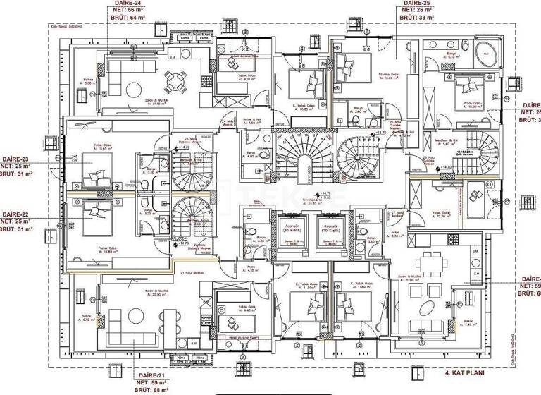 Studio zum Kauf 225.000 € 2 Zimmer 58 m² EG Antalya 07460