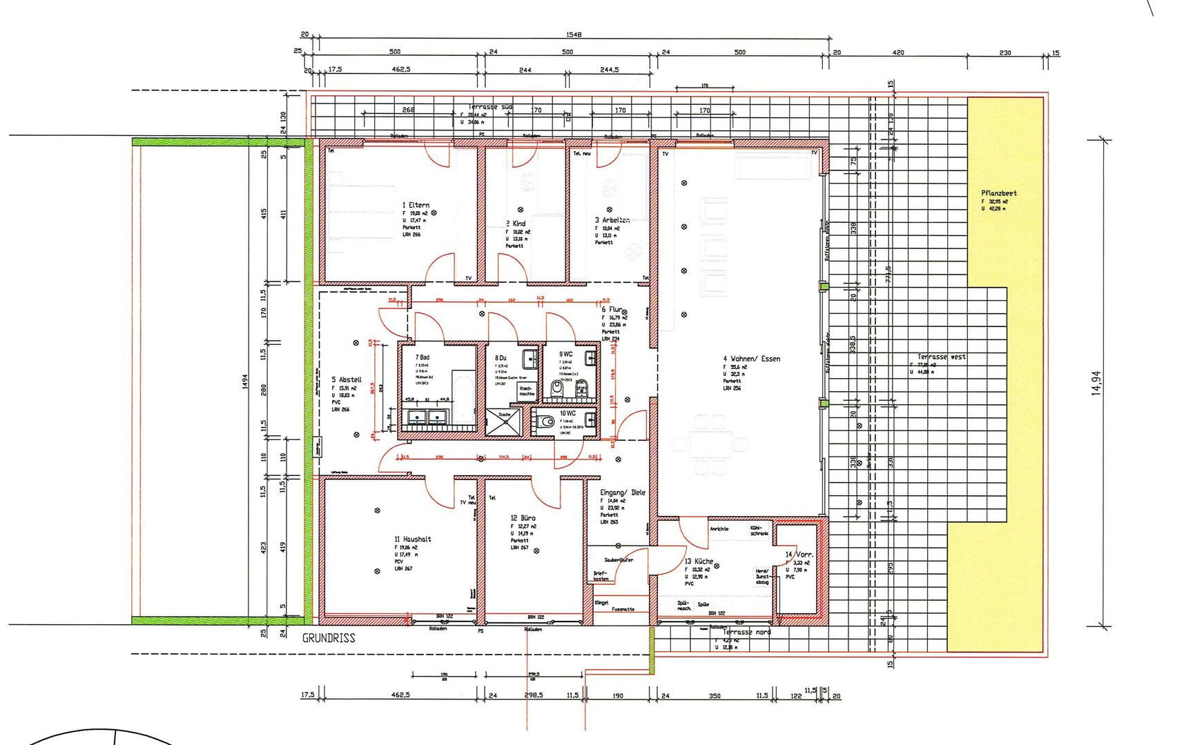 Terrassenwohnung zur Miete 2.180 € 6 Zimmer 200 m²<br/>Wohnfläche EG<br/>Geschoss Nordoststadt Offenburg 77654