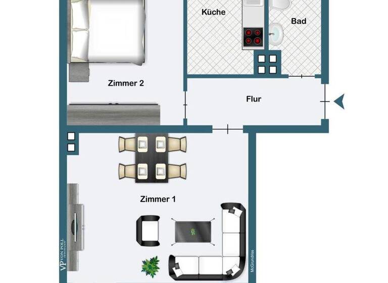 Wohnung zum Kauf 200.000 € 2 Zimmer 55 m² 1. Geschoss Blücherplatz Kiel 24105