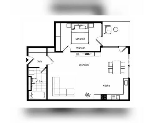 Wohnung zur Miete Tauschwohnung 1.000 € 2 Zimmer 50 m² 2. Geschoss Sendling München 81371