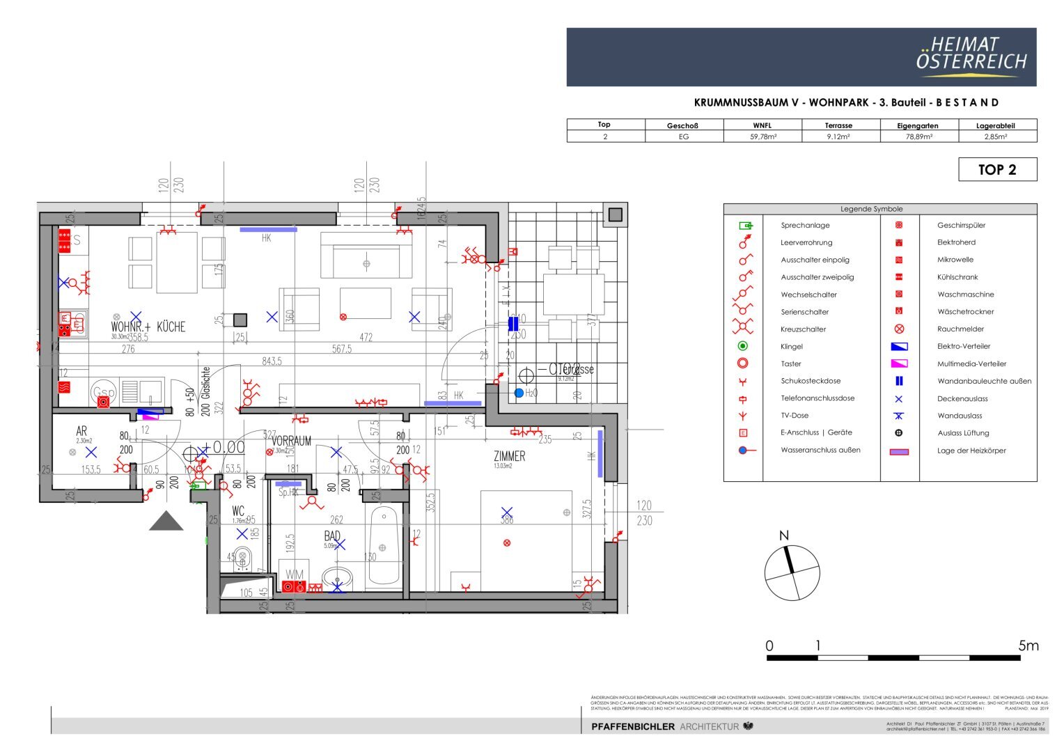 Wohnung zur Miete 570 € 2 Zimmer 59,8 m²<br/>Wohnfläche Wohnpark Krummnußbaum 3375