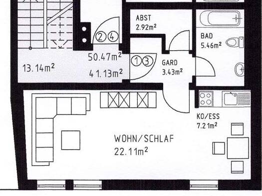 Studio zur Miete 370 € 1 Zimmer 41,1 m² 1. Geschoss frei ab 01.02.2026 Lateinschulgasse 6 Deggendorf 94469