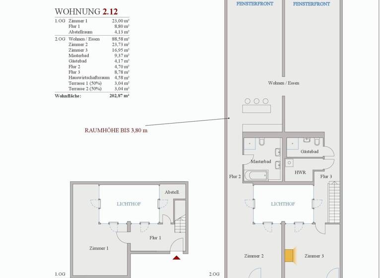 Maisonette zum Kauf 897.000 € 4,5 Zimmer 202,9 m² 1. Geschoss frei ab sofort Radeberger Vorstadt Dresden 01099