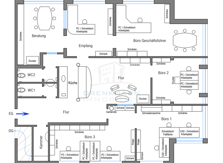 Bürofläche zur Miete provisionsfrei 6,50 € 277 m² Bürofläche Am Campus 1-11 Bentwisch Rostock 18182