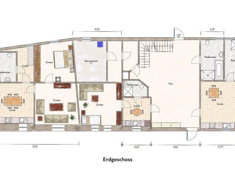 Mehrfamilienhaus zum Kauf 395.000 € 14 Zimmer 384 m² 2.500 m² Grundstück frei ab sofort Auleben 99765