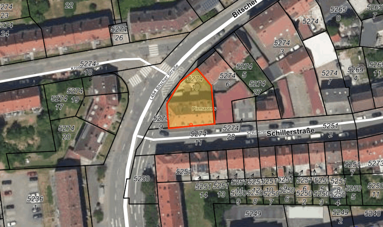 Mehrfamilienhaus zum Kauf als Kapitalanlage geeignet 552.000 € 640 m²<br/>Wohnfläche 420 m²<br/>Grundstück Schillerstraße 26 Südliches Stadtgebiet - Kirchberg - Nord Pirmasens 66955