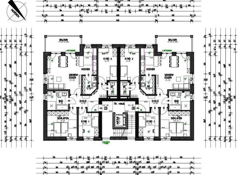 Wohnung zum Kauf - Erstbezug provisionsfrei 413.595 € 4 Zimmer 101 m² 2. Geschoss Sennestadt Bielefeld 33689