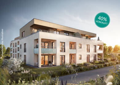Wohnung zum Kauf - Neubau provisionsfrei 342.800 € 2,5 Zimmer 52,3 m² 1. Geschoss Am Rotweg 3/1 Großingersheim Ingersheim 74379