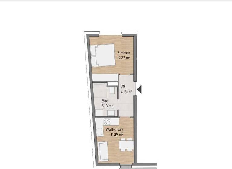 Wohnung zum Kauf - Erstbezug 168.987 € 2 Zimmer 33 m² 1. Geschoss Jakomini Graz 8010