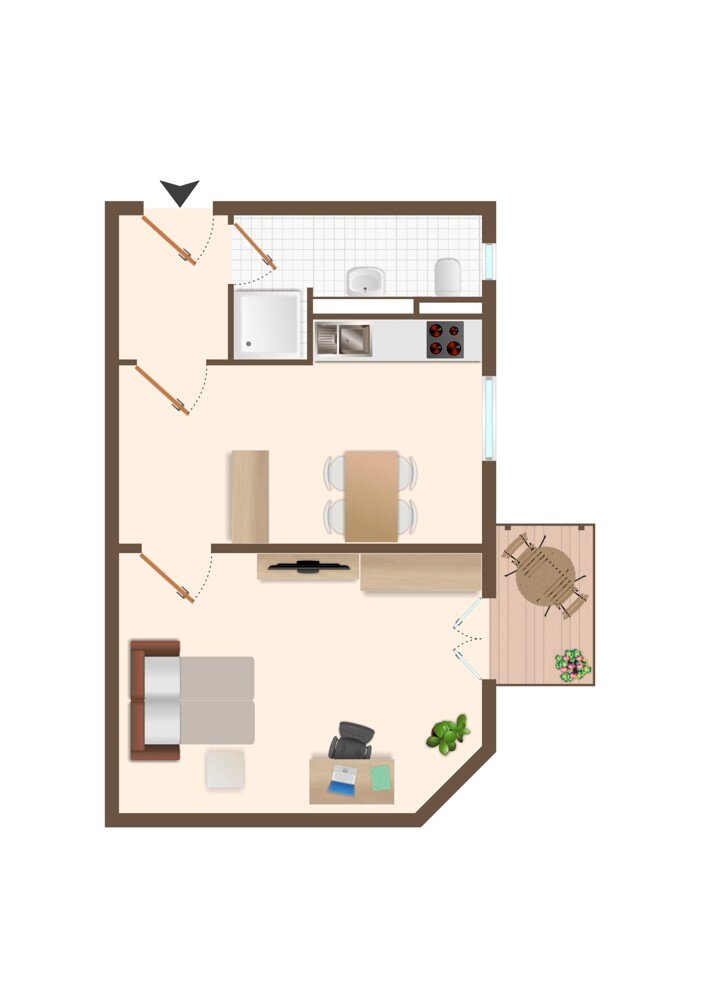 Wohnung zur Miete 310 € 1 Zimmer 34,5 m²<br/>Wohnfläche 2.<br/>Geschoss 01.12.2024<br/>Verfügbarkeit Mittelstr. 7 Werder Magdeburg 39114