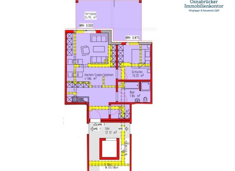 Wohnung zum Kauf 260.000 € 2 Zimmer 76,3 m²<br/>Wohnfläche EG<br/>Geschoss 01.10.2026<br/>Verfügbarkeit Lockhausen Bad Essen / Lockhausen 49152