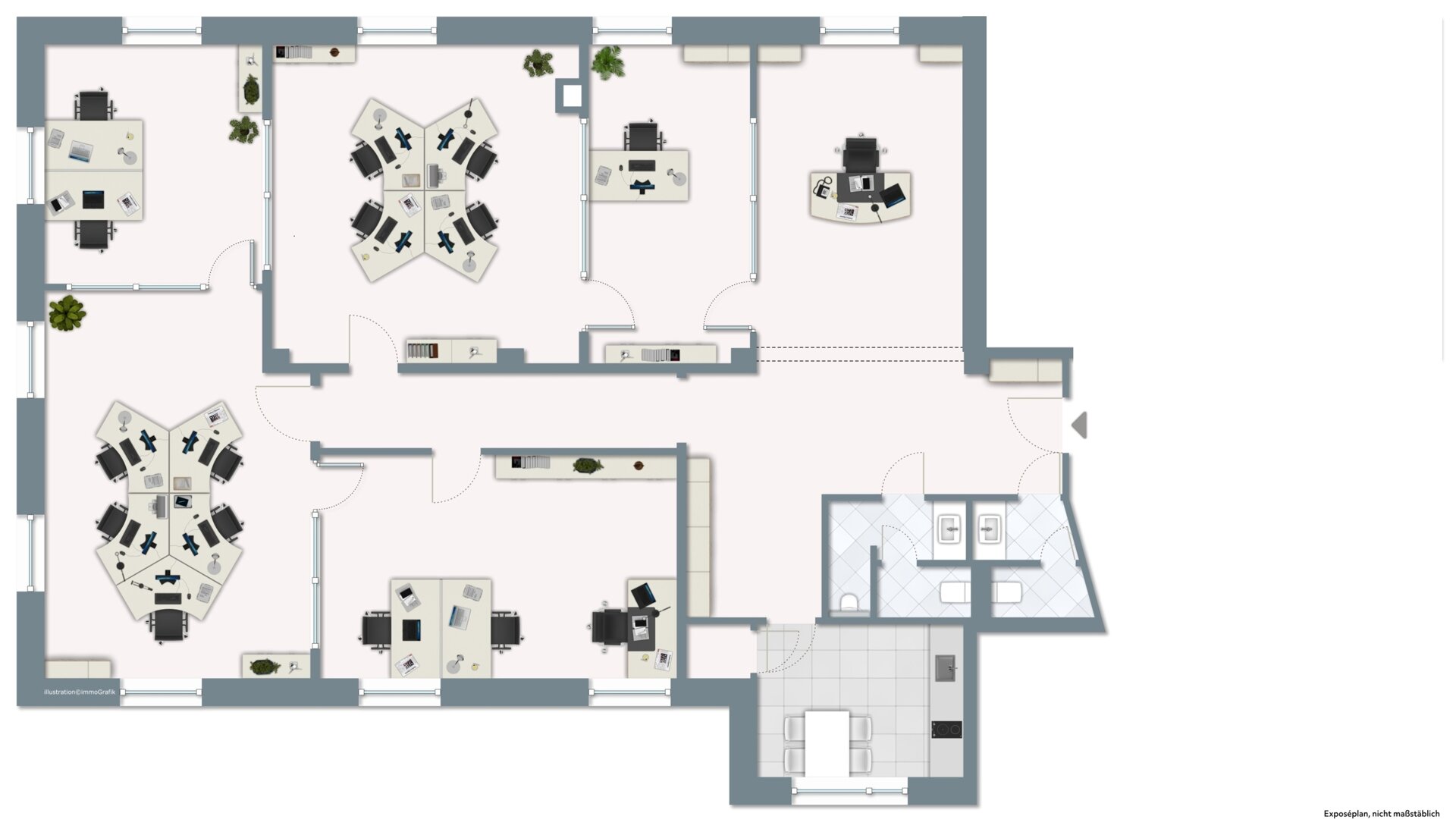 Bürofläche zur Miete 2.280 € 5 Zimmer 190 m²<br/>Bürofläche Eggenstein Eggenstein-Leopoldshafen 76344