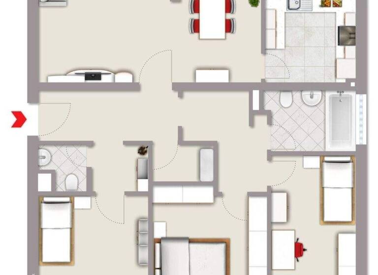 Wohnung zum Kauf 179.000 € 4 Zimmer 90 m² EG Warendorf 48231