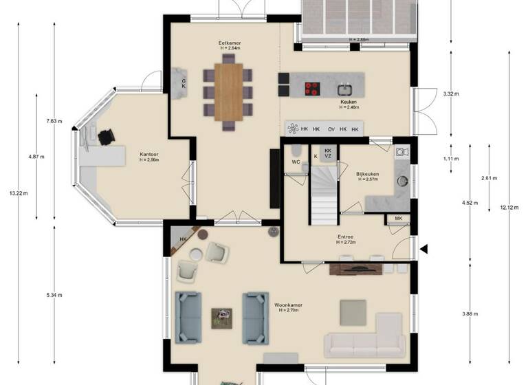 Villa zum Kauf 1.250.000 € 9 Zimmer 256 m² 704 m² Grundstück jachtlaan 164 apeldoorn 7313 EG