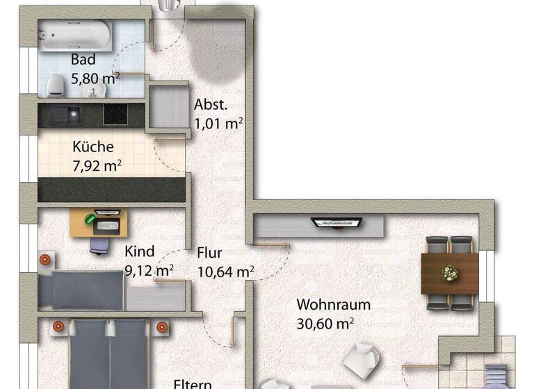 Wohnung zum Kauf 195.000 € 3 Zimmer 81,1 m² Kirchweyhe Weyhe 28844