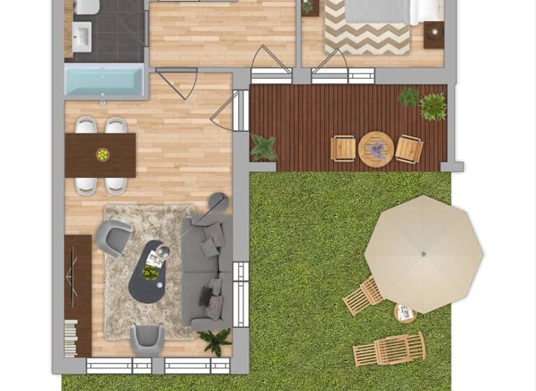 Wohnung zum Kauf 265.000 € 2 Zimmer 55,9 m²<br/>Wohnfläche EG<br/>Geschoss Innenstadt Augsburg 86153